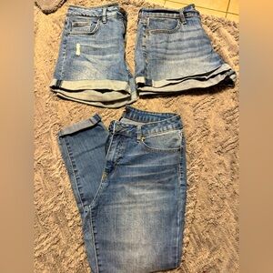 Bundle Stylish Denim Shorts and Jeans size 6